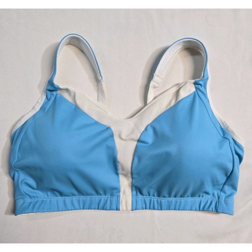 Moving Comfort Wireless Sports Bra XL Blue White
